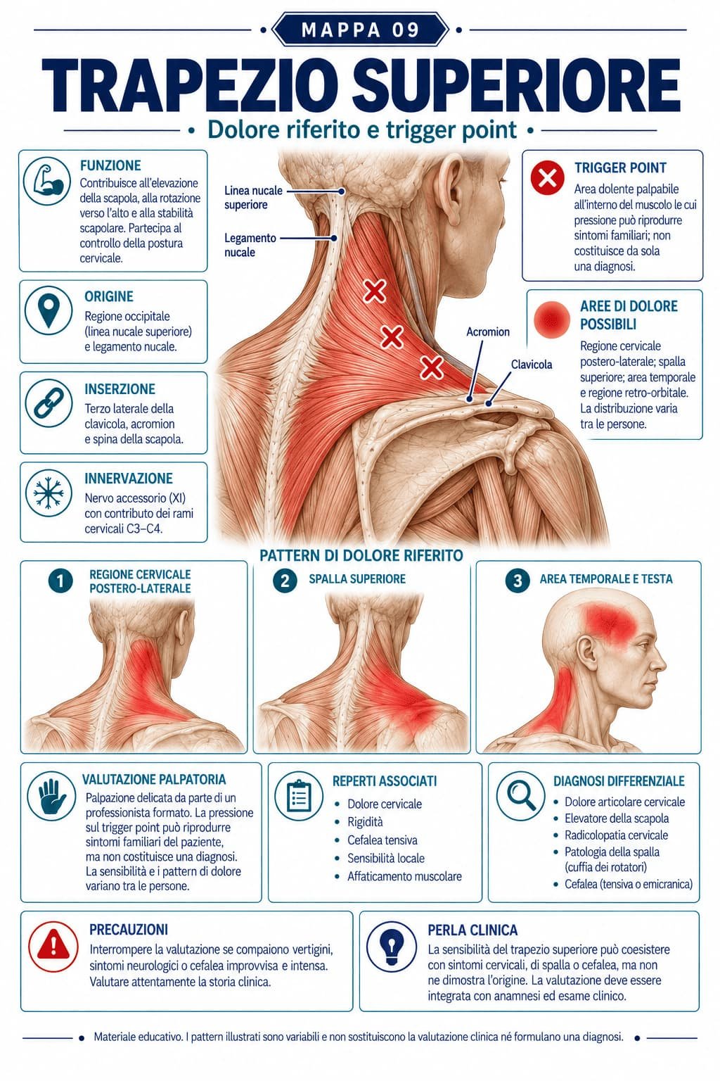 Mapa visual de dor referida e trigger point