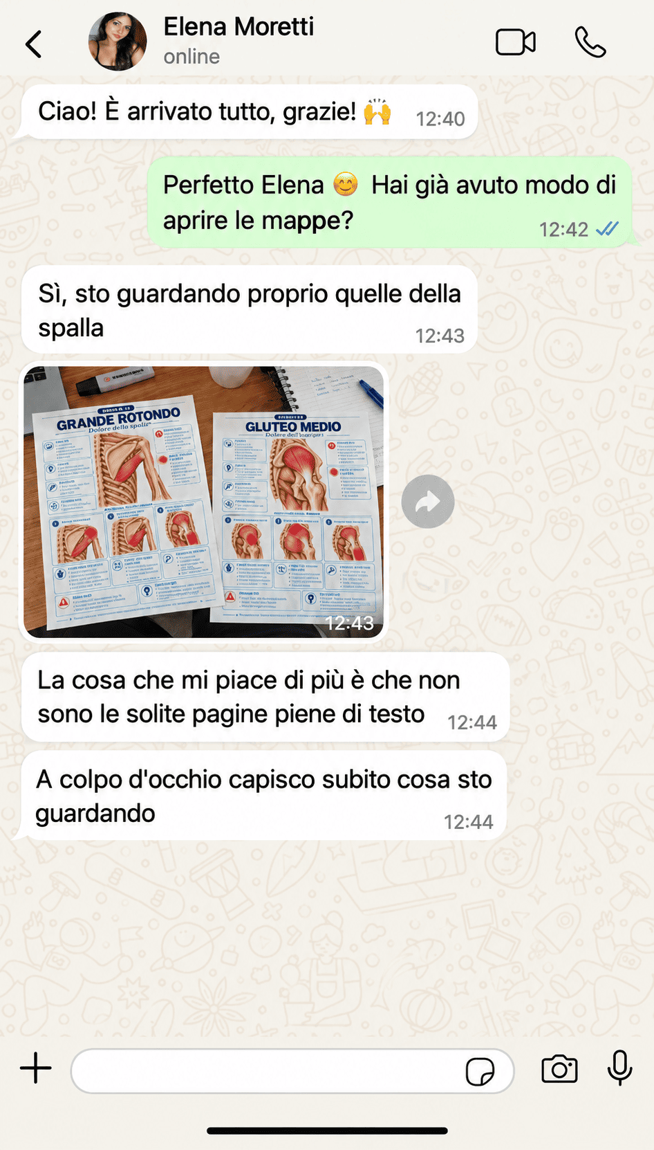Mappe visive del dolore riferito - Testimonianza 3