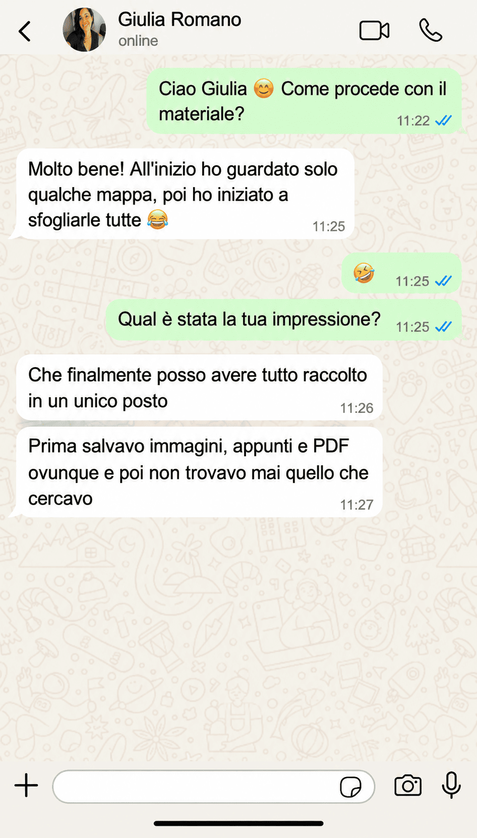 Mappe visive del dolore riferito - Testimonianza 2