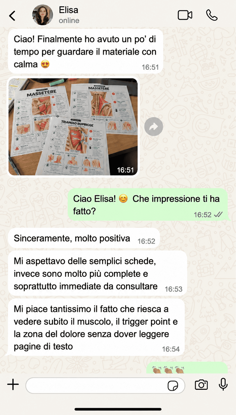 Mappe visive del dolore riferito - Testimonianza 4