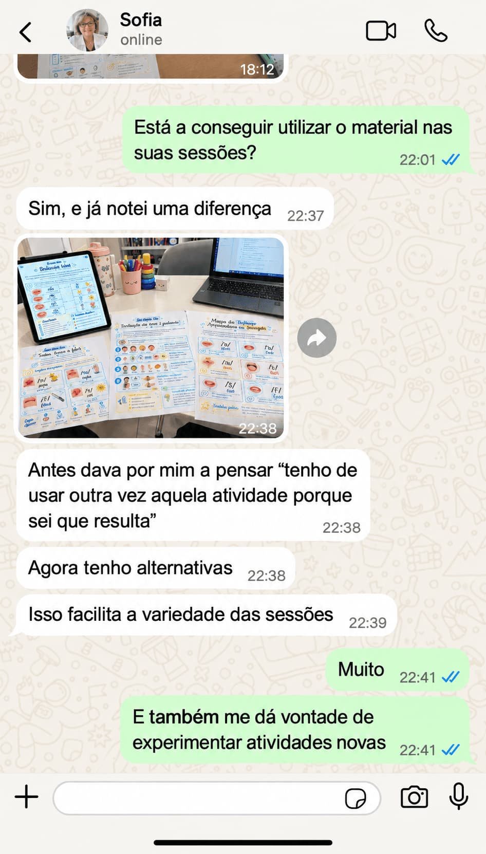 Depoimento WhatsApp - Atividades de linguagem