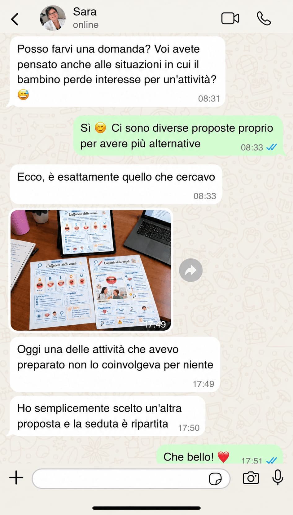 Depoimento WhatsApp - Atividades de linguagem