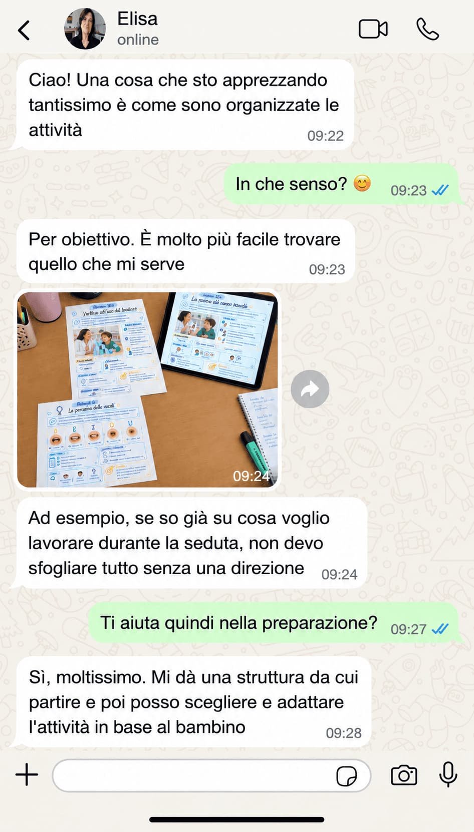 Depoimento WhatsApp - Atividades de linguagem