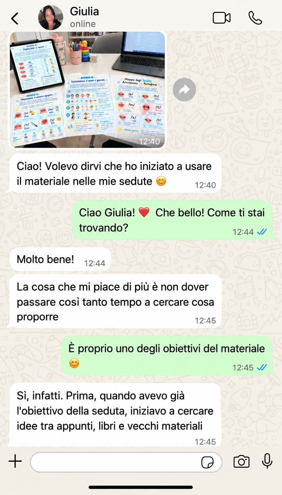 Depoimento WhatsApp - Atividades de linguagem