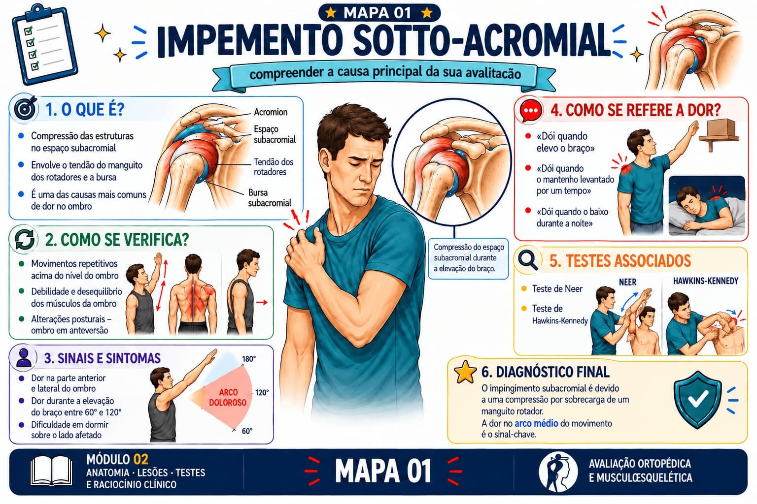 Mapa mental de avaliação ortopédica