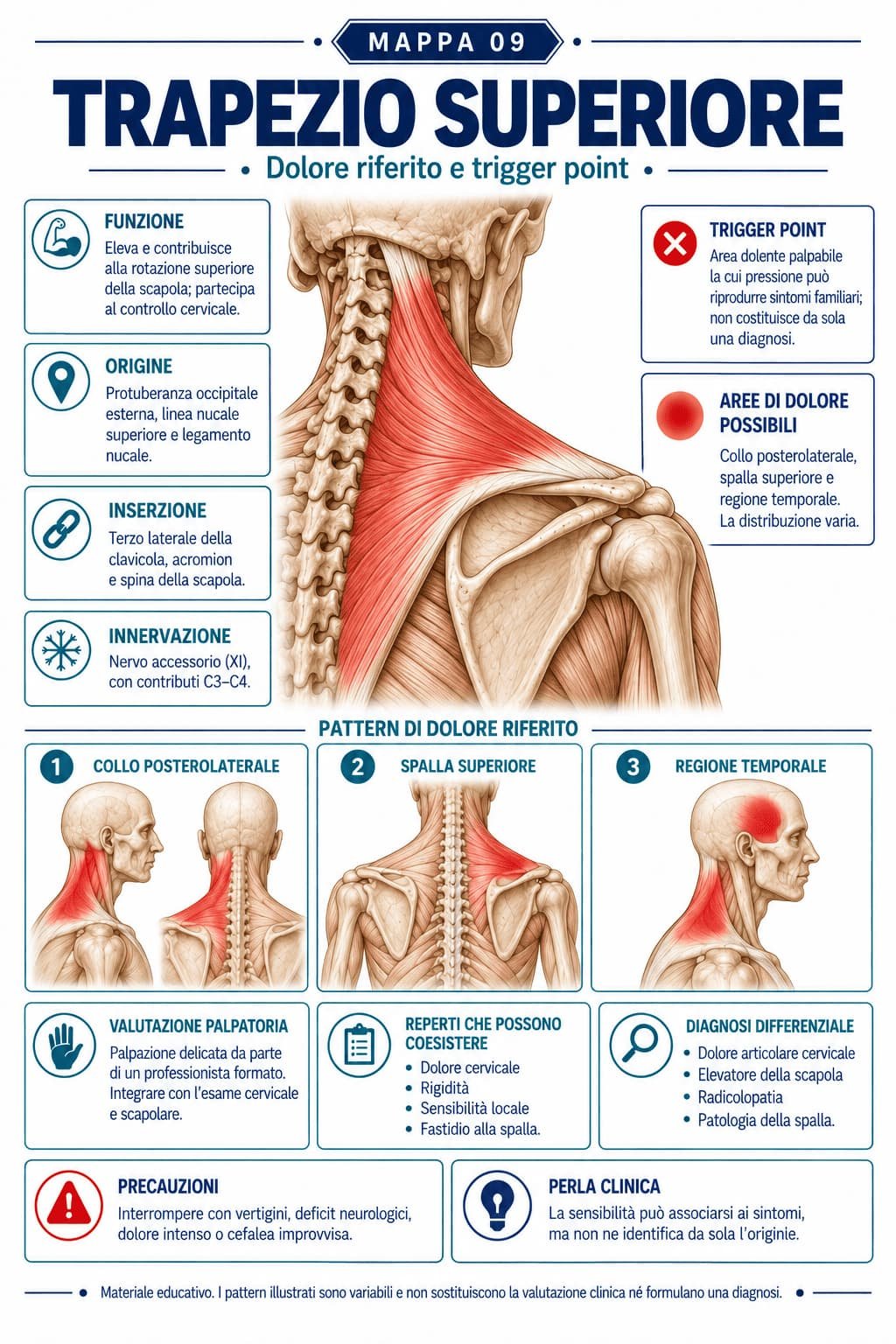 Mapa visual de dor referida e trigger point