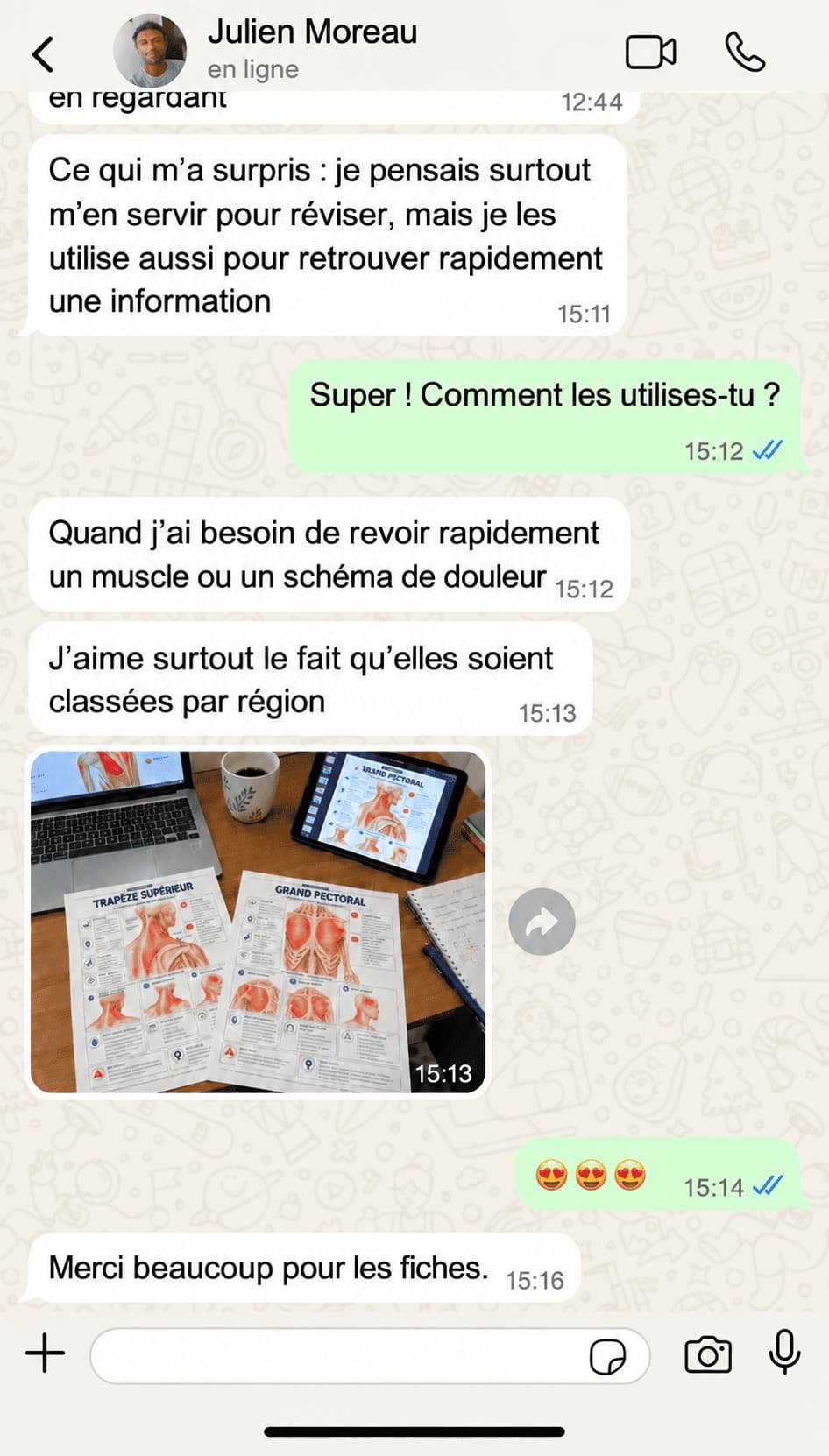 Témoignage en français - Anatomie