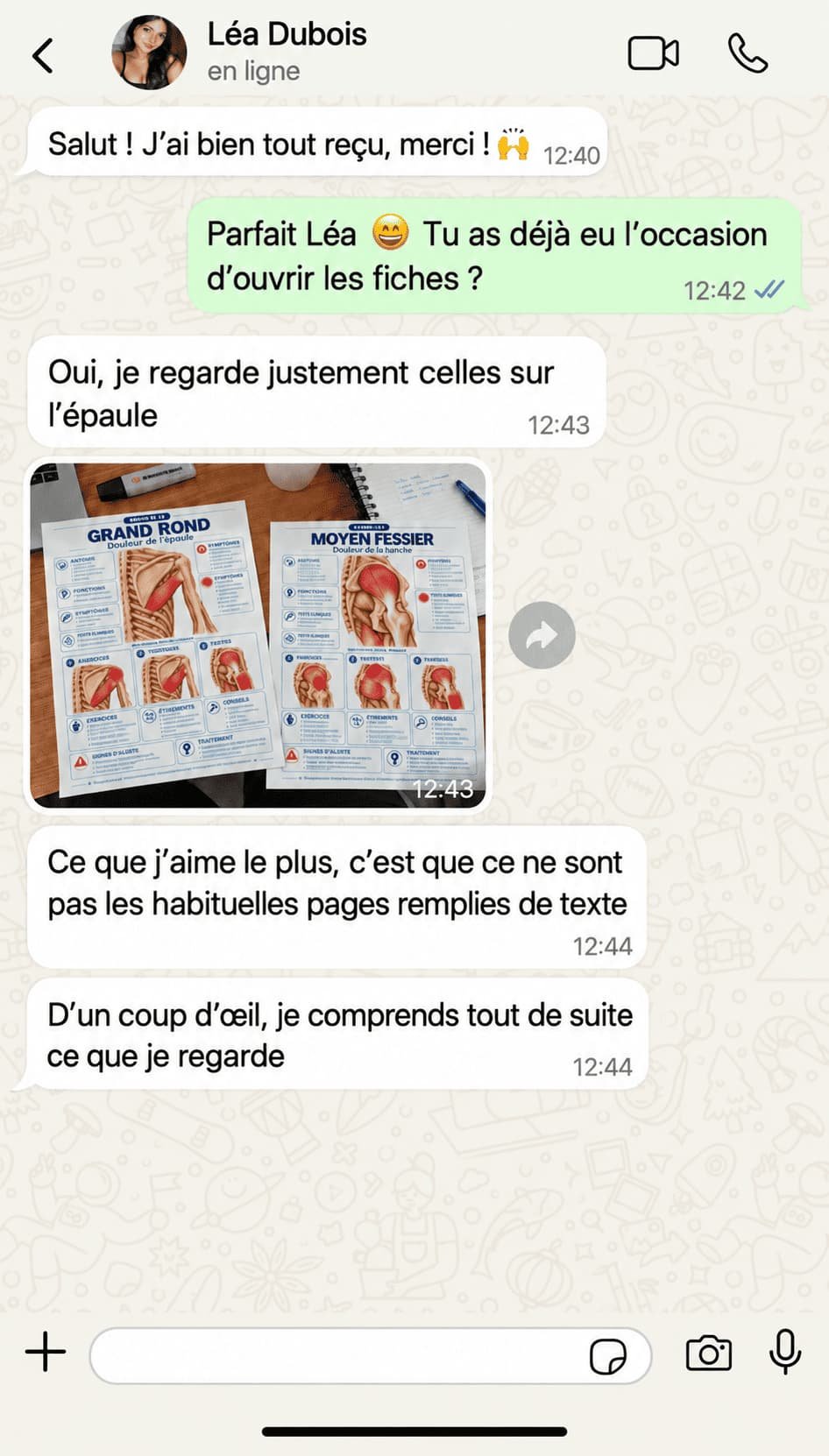 Témoignage en français - Anatomie